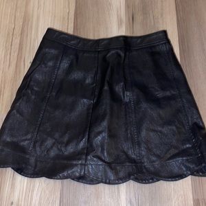 Peach Love California black leather skirt